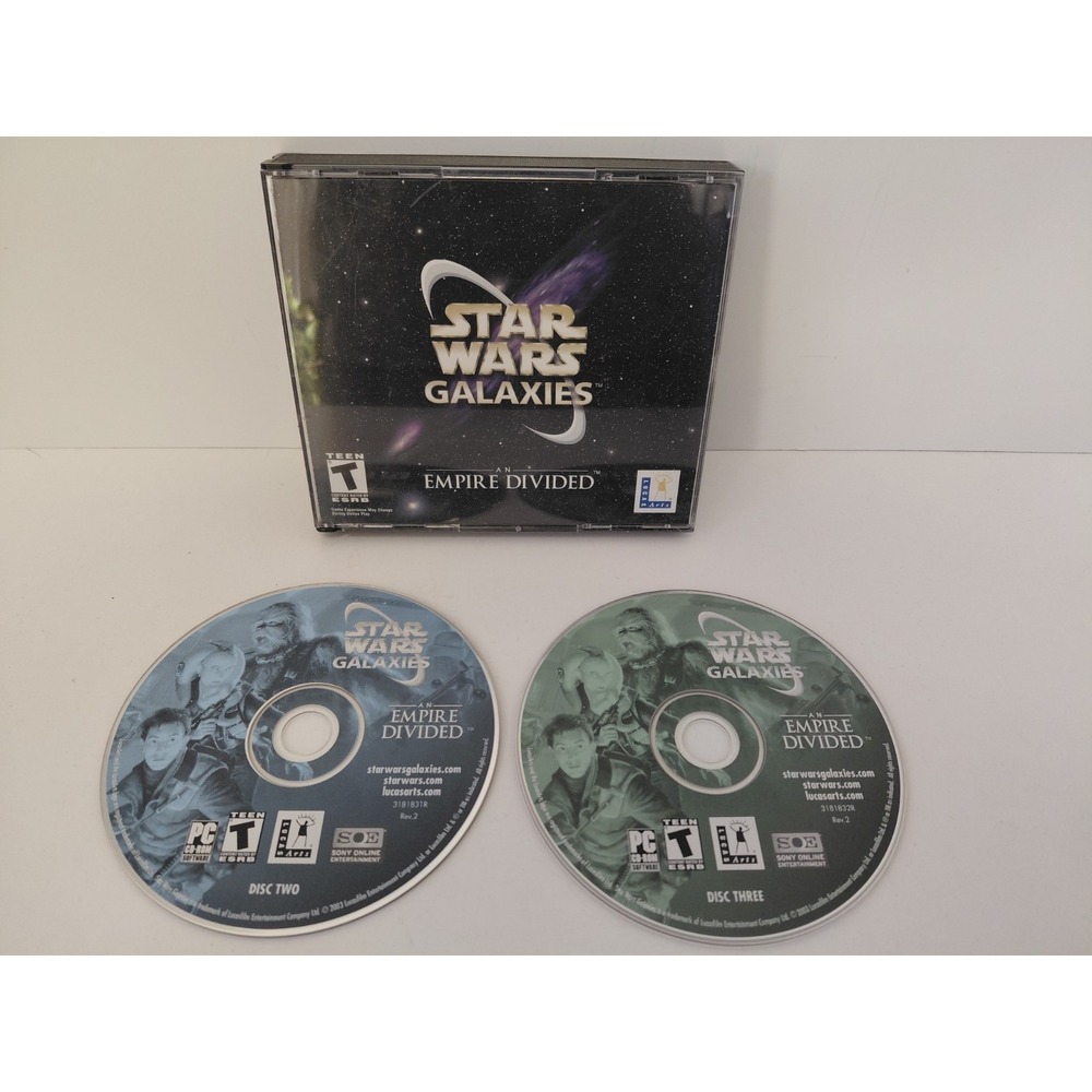 Star Wars Galaxies :‎ An Empire Divided w/ Case (PC, 2003) LucasArts